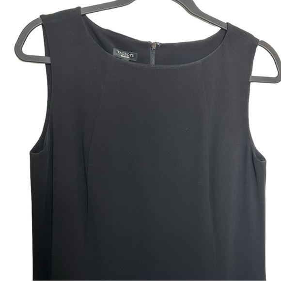 Talbots Black Knee Length Shift Dress Size 8 New with tags Career Work Formal - Picture 3 of 6